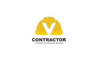 v construction logo conception inspiration. vecteur lettre modèle conception pour marque.