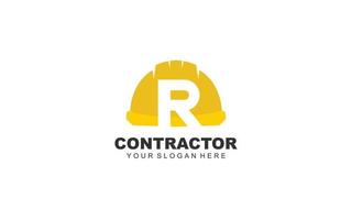 r construction logo conception inspiration. vecteur lettre modèle conception pour marque.