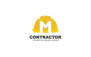 m construction logo conception inspiration. vecteur lettre modèle conception pour marque.