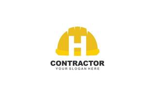 h construction logo conception inspiration. vecteur lettre modèle conception pour marque.