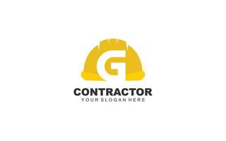 g construction logo conception inspiration. vecteur lettre modèle conception pour marque.