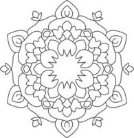 mandala pour coloration page graphique vecteur