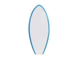 une bleu et blanc planche de surf avec une blanc Contexte et le mots une Contexte vecteur