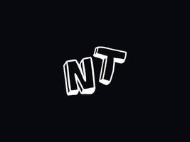 abstrait NT logo image, moderne NT minimaliste lettre logo vecteur