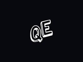 prime qe lettre logo, unique qe logo icône vecteur Stock