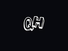 prime qh lettre logo, unique qh logo icône vecteur Stock