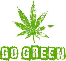 aller vert caractères avec marijuana feuille. vecteur
