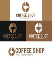 modèle de conception de logo de café vecteur