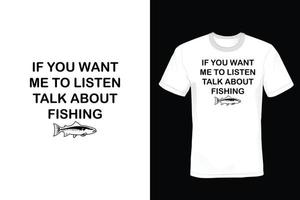 conception de t-shirt de pêche, vintage, typographie vecteur