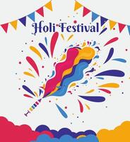affiche coloré pour Holi Festival vecteur