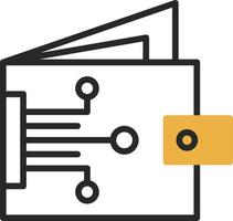 conception d'icône de vecteur de portefeuille numérique