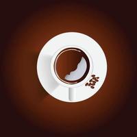 réaliste café tasse conception avec vecteur