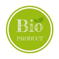 conception de vecteur eco feuille logo bio label isolé sur fond blanc