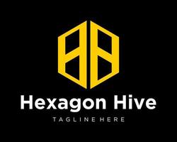 ensemble lettre h monogramme hexagone forme géométrique élégant moderne marque étiquette entreprise marque conception vecteur