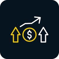 conception d'icône de vecteur de profit financier