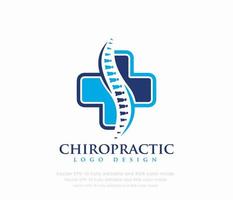 chiropratique logo ou clinique logo vecteur