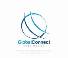 monde globe logo ou global logo vecteur