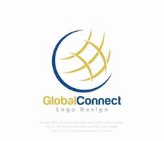 monde globe logo ou global logo vecteur