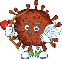 une dessin animé personnage de infection coronavirus vecteur