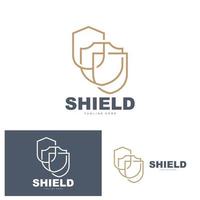logo de bouclier, vecteur de sécurité de protection antivirus, conception de bouclier de logo de jeu simple