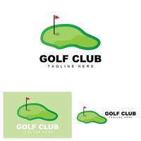 logo de balle de golf, golf de bâton de vecteur. jeu de sports de plein air, conception de discipline, modèle d'icône vecteur