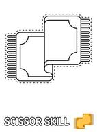 ciseaux compétence page avec prière couverture pour des gamins vecteur