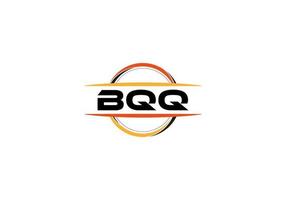 bqq lettre royalties ellipse forme logo. bqq brosse art logo. bqq logo pour une entreprise, entreprise, et commercial utiliser. vecteur