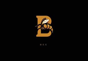 abeille b monogramme, vecteur logo