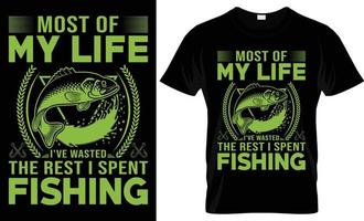 pêche T-shirt conception, unique pêche t chemise conception vecteur