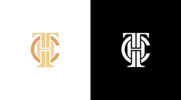 lettre tch logo élégant mode boutique vecteur monogramme icône style conception modèle