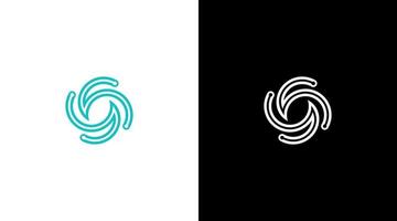 vortex spirale logo La technologie monogramme icône conception modèle vecteur