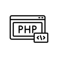php icône pour votre site Internet conception, logo, application, ui. vecteur