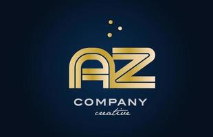 or d'or az combinaison alphabet audacieux lettre logo avec points. rejoint Créatif modèle conception pour entreprise et affaires vecteur