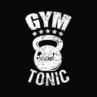 conception de t-shirt de gym vecteur