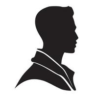 homme profil silhouette vecteur