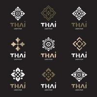 thaïlandais concept logo conception vecteur ensemble.