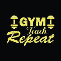 conception de t-shirt de gym vecteur