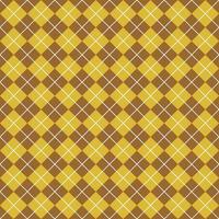 Facile marron et Jaune sans couture argyle modèle vecteur