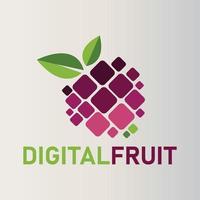 numérique fruit logo conception vecteur