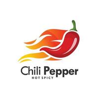 chaud épicé le Chili poivre logo vecteur