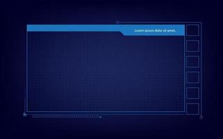 hud, ui, éléments d'écran d'interface utilisateur futuriste gui. écran haute technologie pour jeu vidéo. conception de concept de science-fiction. vecteur