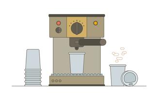 Vecteur de machine à café
