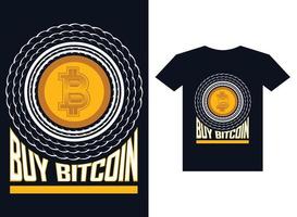 bitcoin vecteur T-shirt deisgn