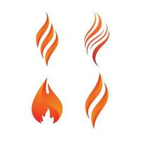 jeu d'images de logo de feu. vecteur