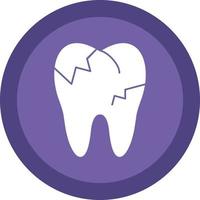 conception d'icône de vecteur de dents cariées