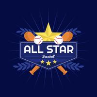 Insigne de vecteur de baseball All Star