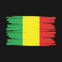 vecteur de brosse drapeau mali