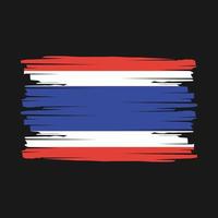 vecteur de brosse drapeau thaïlande