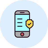 icône de vecteur d'assurance mobile