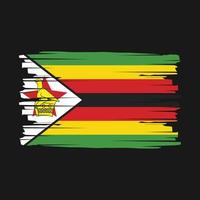 vecteur de brosse drapeau zimbabwe